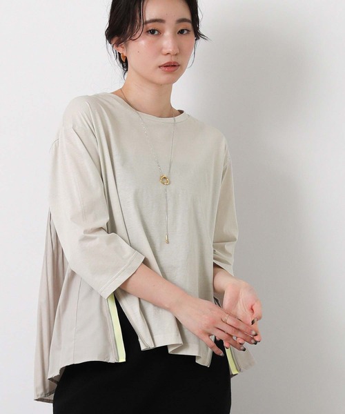 Gready Brilliant(グレディブリリアン)の「バックプリーツ脇ファスナーカットソー(Tシャツ/カットソー・レディース・ネイビー/グレイッシュベージュ・FREE)」の10枚目の写真