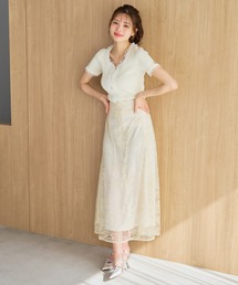 MISCH MASCH | 2026春夏新作 フラワー刺繍Aラインスカート(スカート)