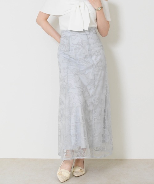 MISCH MASCH（ミッシュマッシュ）の「2026春夏新作 フラワー刺繍Aラインスカート（スカート・レディース・ブラック/ブルー/イエロー/ホワイト・S/M）」の13枚目の写真