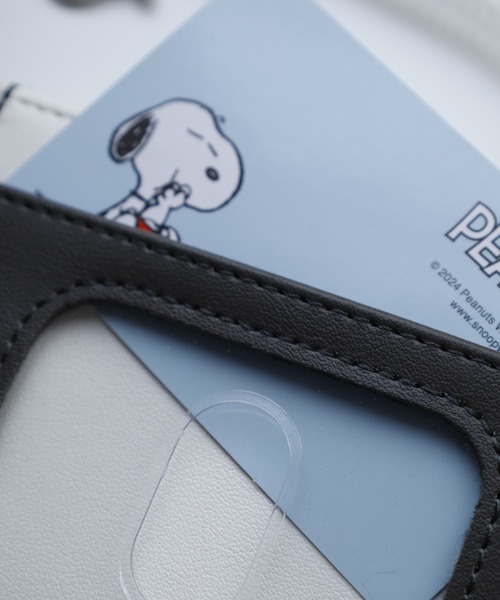 FUNALIVE（ファンアライブ）の「SNOOPY スヌーピー シングルパスケース 合皮 刺繍（パスケース・レディース・ライトベージュ/ホワイト・FREE）」の20枚目の写真