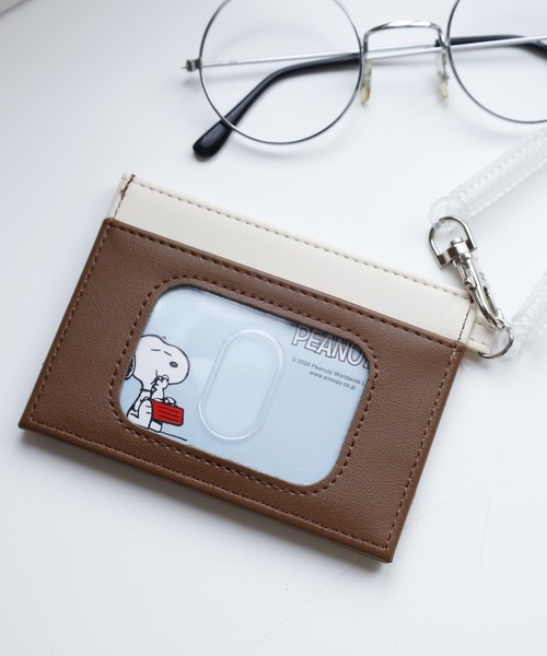 FUNALIVE（ファンアライブ）の「SNOOPY スヌーピー シングルパスケース 合皮 刺繍（パスケース・レディース・ライトベージュ/ホワイト・FREE）」の12枚目の写真