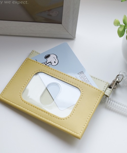 FUNALIVE（ファンアライブ）の「SNOOPY スヌーピー シングルパスケース 合皮 刺繍（パスケース・レディース・ライトベージュ/ホワイト・FREE）」の8枚目の写真