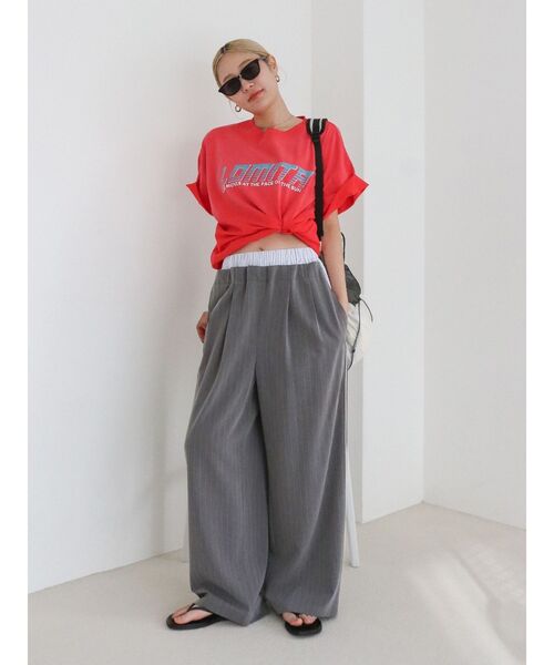 Ungrid（アングリッド）の「ウエストデザインラインパンツ（その他パンツ・レディース・ベージュ/ネイビー/チャコールグレー・FREE）」の22枚目の写真