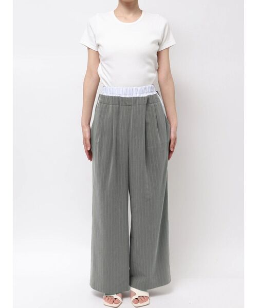 Ungrid（アングリッド）の「ウエストデザインラインパンツ（その他パンツ・レディース・ベージュ/ネイビー/チャコールグレー・FREE）」の7枚目の写真