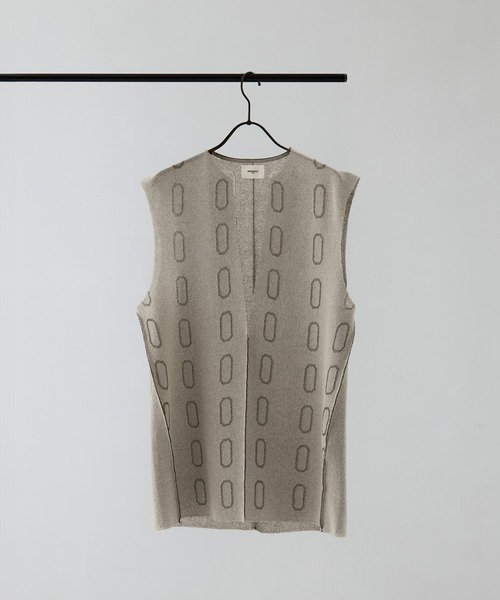 WRAPINKNOT（ラッピンノット）の「[WRAPINKNOT/ラッピンノット]Dry Sheer Milano Knit vest（ニット/セーター・レディース・ブラック/ベージュ・FREE）」の16枚目の写真