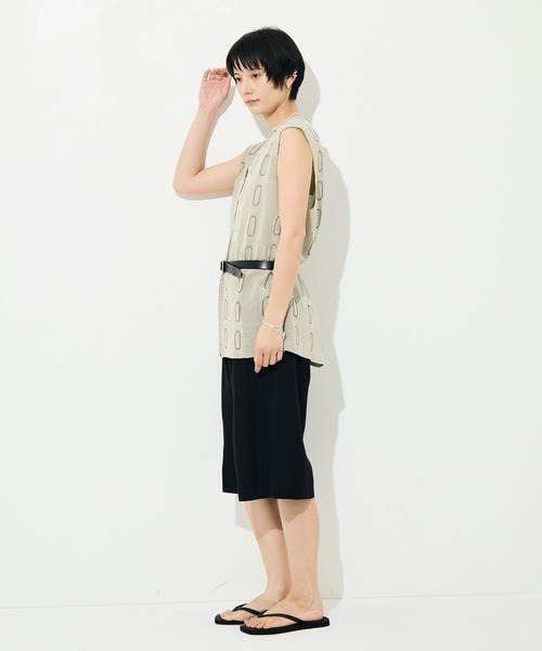 WRAPINKNOT（ラッピンノット）の「[WRAPINKNOT/ラッピンノット]Dry Sheer Milano Knit vest（ニット/セーター・レディース・ブラック/ベージュ・FREE）」の14枚目の写真