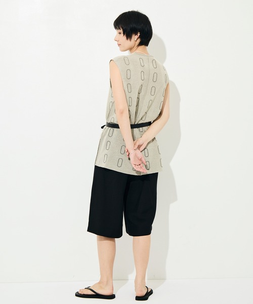 WRAPINKNOT（ラッピンノット）の「[WRAPINKNOT/ラッピンノット]Dry Sheer Milano Knit vest（ニット/セーター・レディース・ブラック/ベージュ・FREE）」の15枚目の写真