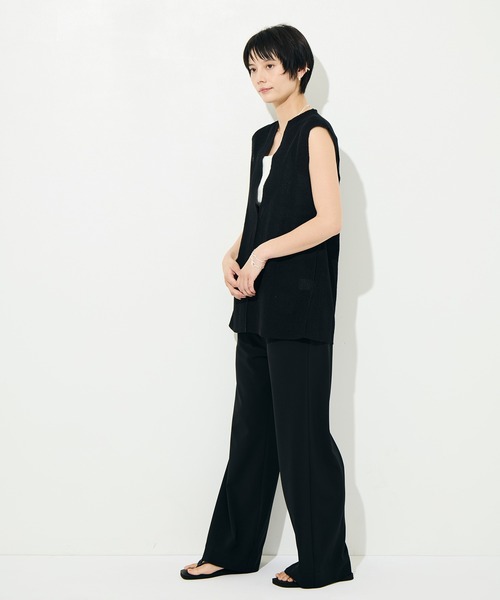 WRAPINKNOT（ラッピンノット）の「[WRAPINKNOT/ラッピンノット]Dry Sheer Milano Knit vest（ニット/セーター・レディース・ブラック/ベージュ・FREE）」の18枚目の写真