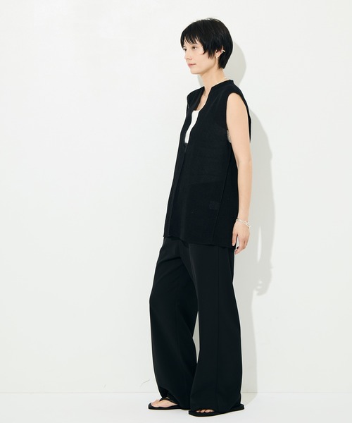 WRAPINKNOT（ラッピンノット）の「[WRAPINKNOT/ラッピンノット]Dry Sheer Milano Knit vest（ニット/セーター・レディース・ブラック/ベージュ・FREE）」の19枚目の写真