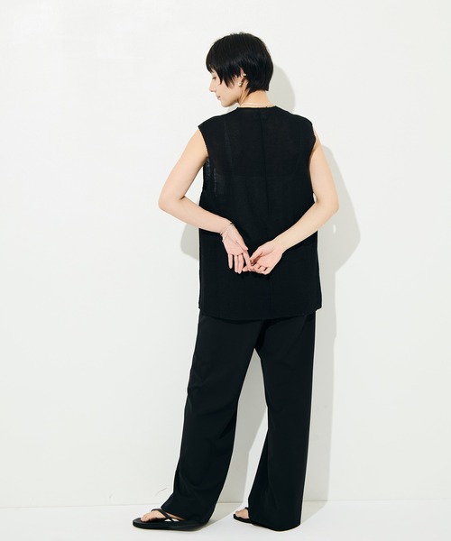 WRAPINKNOT（ラッピンノット）の「[WRAPINKNOT/ラッピンノット]Dry Sheer Milano Knit vest（ニット/セーター・レディース・ブラック/ベージュ・FREE）」の20枚目の写真