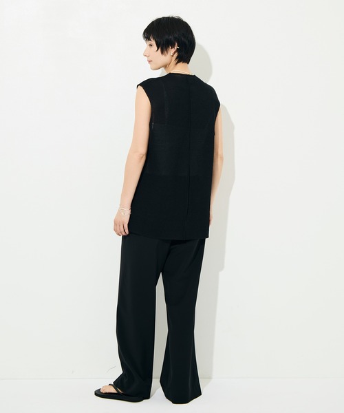 WRAPINKNOT（ラッピンノット）の「[WRAPINKNOT/ラッピンノット]Dry Sheer Milano Knit vest（ニット/セーター・レディース・ブラック/ベージュ・FREE）」の21枚目の写真