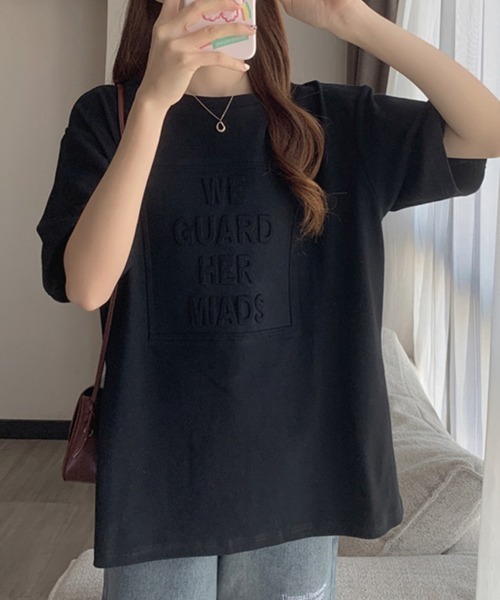 SallyLunn(サリーラン)の「【シンプルなのに存在感のある】3DエンボスロゴTシャツ(Tシャツ/カットソー・レディース・ホワイト/ブラック/ブルー・MEDIUM/LARGE)」の13枚目の写真