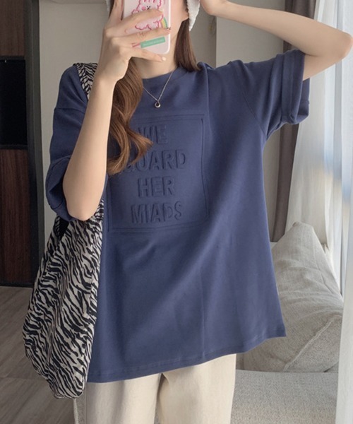 SallyLunn(サリーラン)の「【シンプルなのに存在感のある】3DエンボスロゴTシャツ(Tシャツ/カットソー・レディース・ホワイト/ブラック/ブルー・MEDIUM/LARGE)」の22枚目の写真