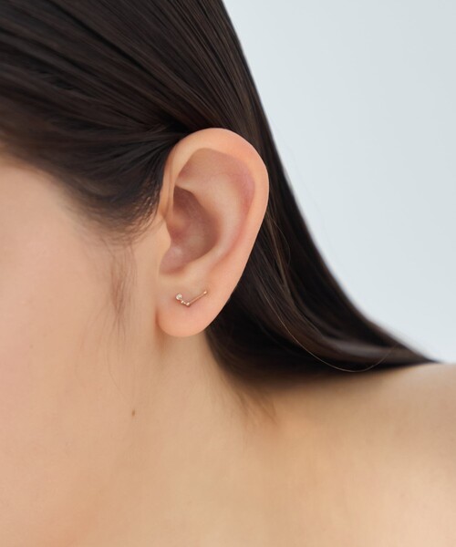 ete（エテ）の「[ゾディアック] K10YG ダイヤモンド ピアス /おひつじ座（ピアス（片耳用）・レディース・イエローゴールド・FREE）」の5枚目の写真