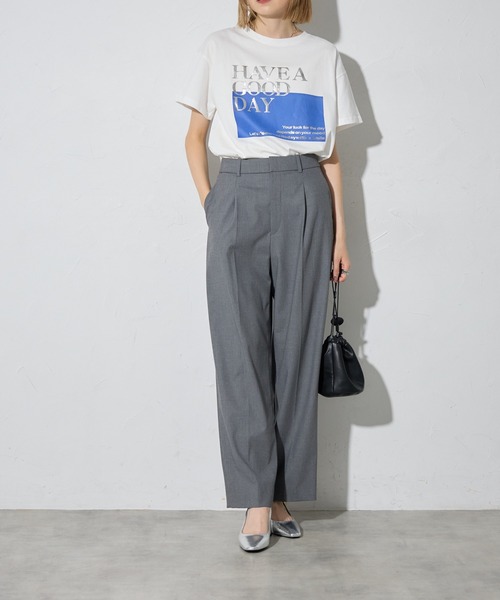 each(イーチ)の「箔プリントアソートロゴ半袖Tシャツ(Tシャツ/カットソー・レディース・イエロー/ホワイト/ブラック/ホワイト×シルバー/ブラック×シルバー/ブルー・FREE)」の9枚目の写真