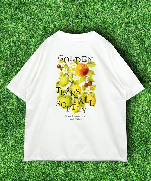 Burner（バーナー）の「【GROOVY STORE】ドローコード付きストレッチオーバーサイズT 接触冷感 吸水速乾（Tシャツ/カットソー・メンズ・ホワイト系その他5/ブラック/ブラック系その他2/ホワイト系その他2/ブラック系その他5/ホワイト/ライトブラック/ブラック系その他6/ダークネイビー/スミクロ・M/L/LL）」の2枚目の写真