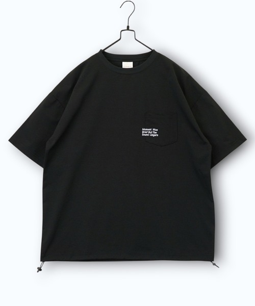 Burner（バーナー）の「【GROOVY STORE】ドローコード付きストレッチオーバーサイズT 接触冷感 吸水速乾（Tシャツ/カットソー・メンズ・ホワイト系その他5/ブラック/ブラック系その他2/ホワイト系その他2/ブラック系その他5/ホワイト/ライトブラック/ブラック系その他6/ダークネイビー/スミクロ・M/L/LL）」の12枚目の写真