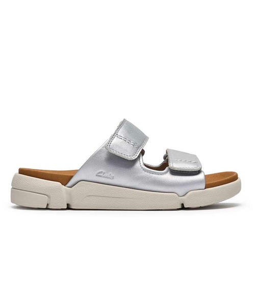 Clarks(クラークス)の「クラークス ウィメンズ Trigenic2 Sun. トライジェニック2サン サンダル(サンダル・レディース・ホワイト/シルバー・50/40)」の2枚目の写真