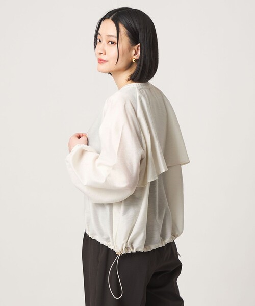 A DAY IN THE LIFE UNITED ARROWS(アデイインザライフユナイテッドアローズ)の「シアーブルゾン ‐ウォッシャブル‐<A DAY IN THE LIFE>(ブルゾン・レディース・ブラック/ライム/ライトグレー/ホワイト・FREE)」の8枚目の写真