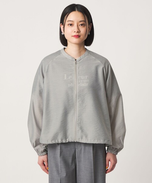 A DAY IN THE LIFE UNITED ARROWS(アデイインザライフユナイテッドアローズ)の「シアーブルゾン ‐ウォッシャブル‐<A DAY IN THE LIFE>(ブルゾン・レディース・ブラック/ライム/ライトグレー/ホワイト・FREE)」の11枚目の写真