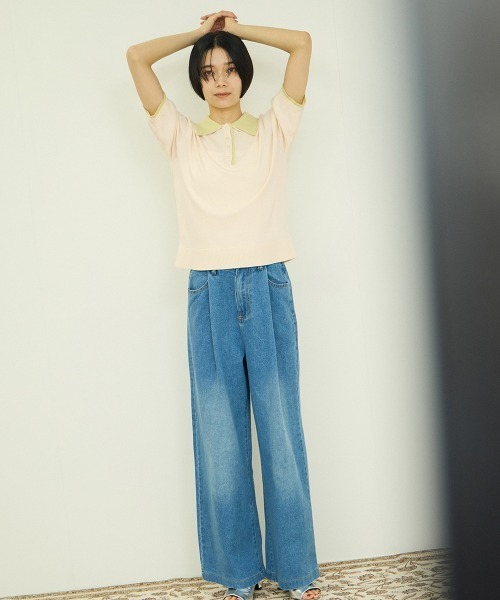 VICKY(ビッキー)の「レーヨンナイロン配色ニットポロ(ニット/セーター・レディース・ブラック/ライトグレー/オフホワイト・M)」の15枚目の写真