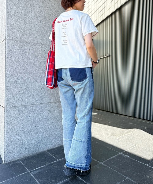 DOUBLE NAME(ダブルネーム)の「Triplet Banana Sprit TEE(Tシャツ/カットソー・レディース・オフホワイト/ピンク/ブラック系・FREE)」の16枚目の写真