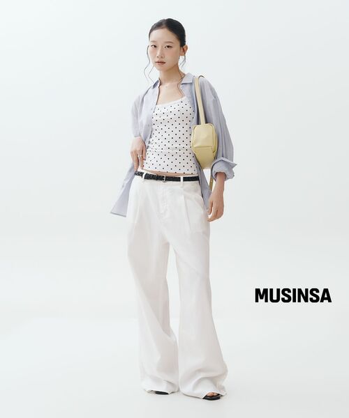 MUSINSA STANDARD WOMAN（ムシンサスタンダードウーマン）の「ウィメンズオーバーサイズクリンクルシルキーシャツ[ブルーグレー]（シャツ/ブラウス・レディース・その他・X-SMALL/SMALL/MEDIUM/LARGE）」の9枚目の写真