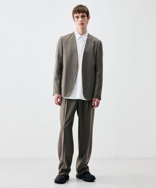 EDITION(エディション)の「Super120's ウォッシャブルウール スラックス(スラックス・メンズ・グリーン/グレー系その他2/ブラック・L/S/M)」の4枚目の写真