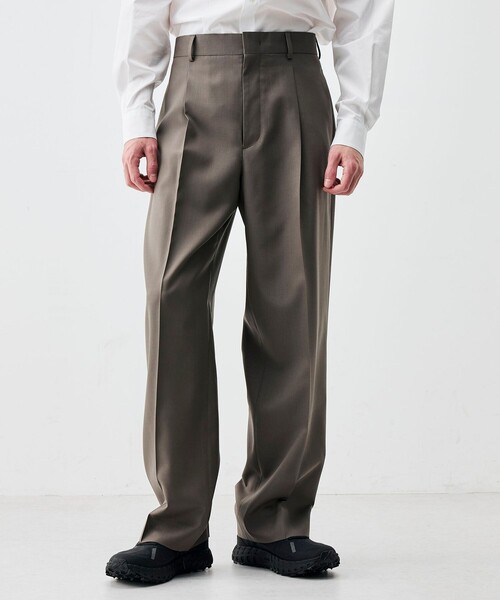 EDITION(エディション)の「Super120's ウォッシャブルウール スラックス(スラックス・メンズ・グリーン/グレー系その他2/ブラック・L/S/M)」の5枚目の写真