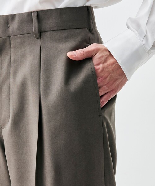 EDITION(エディション)の「Super120's ウォッシャブルウール スラックス(スラックス・メンズ・グリーン/グレー系その他2/ブラック・L/S/M)」の10枚目の写真