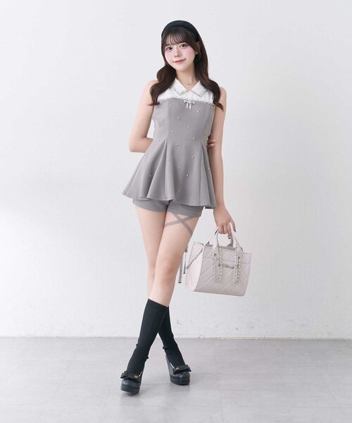 セール】【Belle Charme】Jewel Peplum Tops（シャツ/ブラウス