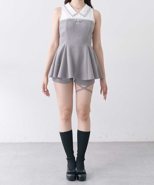 セール】【Belle Charme】Jewel Peplum Tops（シャツ/ブラウス