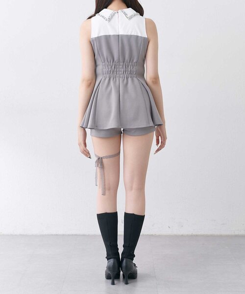 セール】【Belle Charme】Jewel Peplum Tops（シャツ/ブラウス