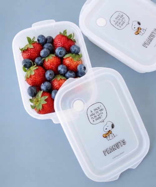 PEANUTS/ピーナッツ〉スヌーピー レンジパック 2個セット 450ml 角型M