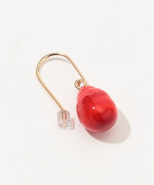 helena rohner(ヘレナローナー)の「helena rohner glass ピアス(ピアス(両耳用)・レディース・レッド/ライトベージュ・FREE)」の4枚目の写真