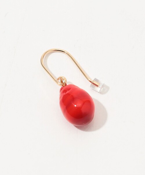 helena rohner(ヘレナローナー)の「helena rohner glass ピアス(ピアス(両耳用)・レディース・レッド/ライトベージュ・FREE)」の5枚目の写真
