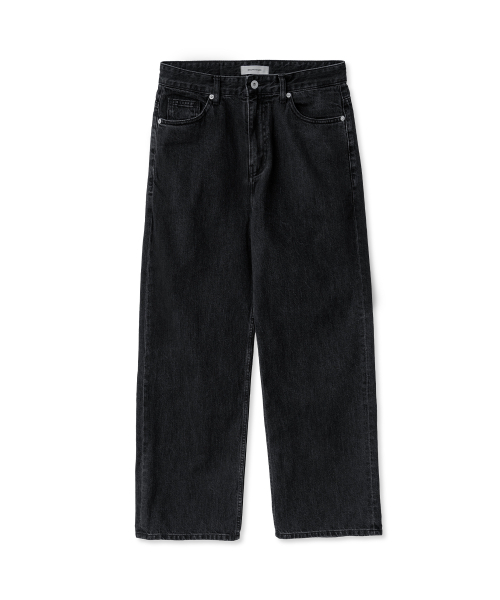 BROWNYARD(ブラウンヤード)の「5Pストレートデニム、ブラック(デニムパンツ・メンズ・その他・3/4/5/6)」の1枚目の写真