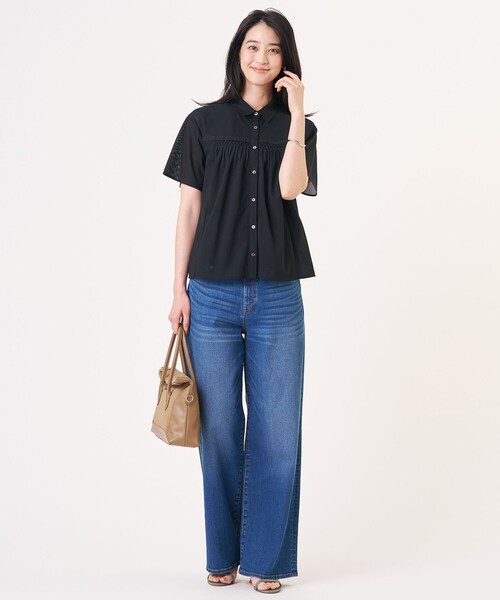 J.PRESS Ladies(J.プレス レディス)の「シアードライトリコット シャツライク カットソー(Tシャツ/カットソー・レディース・ライトグリーン系/ブラウン系/ネイビー系/ライトグレー系・SMALL)」の21枚目の写真