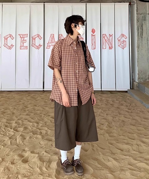 Ressaca(レサーカ)の「ワイドシルエットサイドポケットハーフパンツ(その他パンツ・メンズ・ブラウン/ホワイト・L/XL/M)」の18枚目の写真
