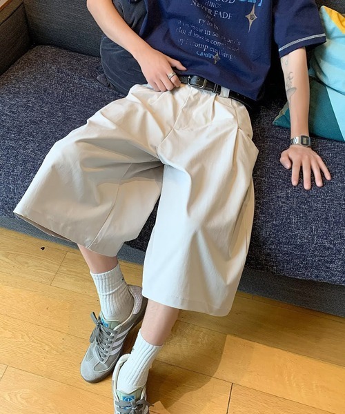Ressaca(レサーカ)の「ワイドシルエットサイドポケットハーフパンツ(その他パンツ・メンズ・ブラウン/ホワイト・L/XL/M)」の5枚目の写真