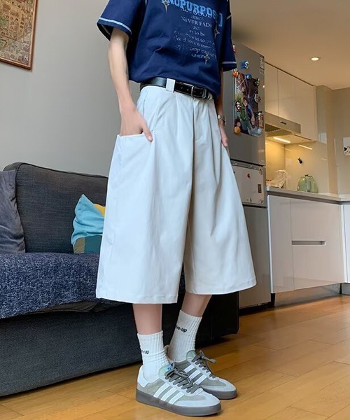 Ressaca(レサーカ)の「ワイドシルエットサイドポケットハーフパンツ(その他パンツ・メンズ・ブラウン/ホワイト・L/XL/M)」の7枚目の写真