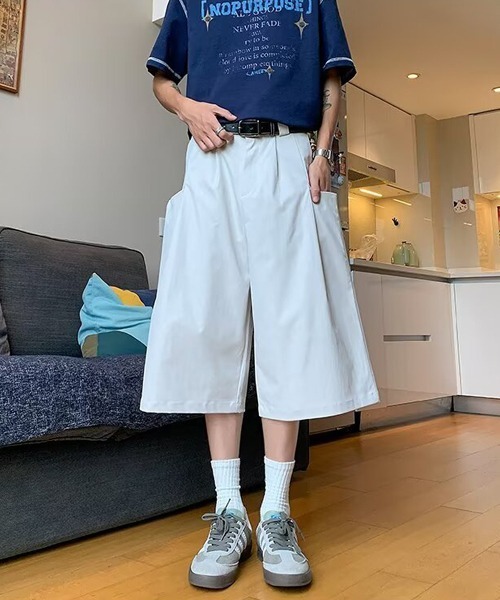 Ressaca(レサーカ)の「ワイドシルエットサイドポケットハーフパンツ(その他パンツ・メンズ・ブラウン/ホワイト・L/XL/M)」の8枚目の写真