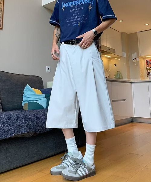 Ressaca(レサーカ)の「ワイドシルエットサイドポケットハーフパンツ(その他パンツ・メンズ・ブラウン/ホワイト・L/XL/M)」の10枚目の写真