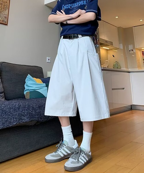 Ressaca(レサーカ)の「ワイドシルエットサイドポケットハーフパンツ(その他パンツ・メンズ・ブラウン/ホワイト・L/XL/M)」の12枚目の写真