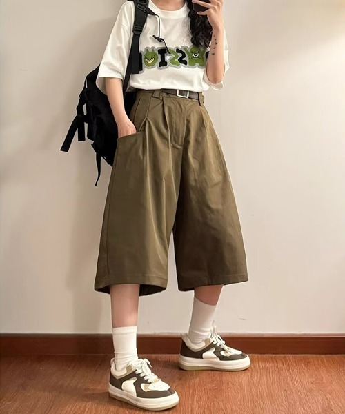 Ressaca(レサーカ)の「ワイドシルエットサイドポケットハーフパンツ(その他パンツ・メンズ・ブラウン/ホワイト・L/XL/M)」の22枚目の写真