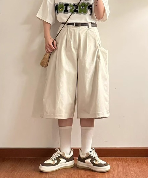 Ressaca(レサーカ)の「ワイドシルエットサイドポケットハーフパンツ(その他パンツ・メンズ・ブラウン/ホワイト・L/XL/M)」の15枚目の写真