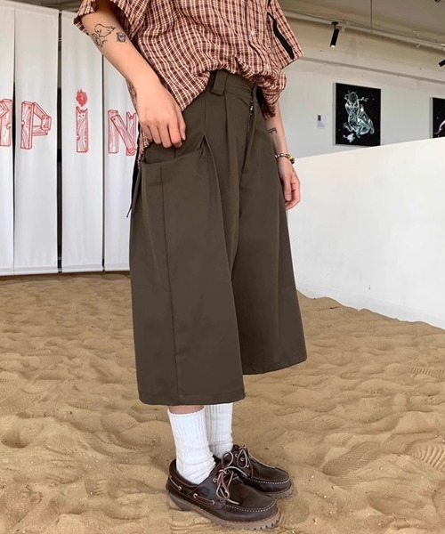 Ressaca(レサーカ)の「ワイドシルエットサイドポケットハーフパンツ(その他パンツ・メンズ・ブラウン/ホワイト・L/XL/M)」の17枚目の写真