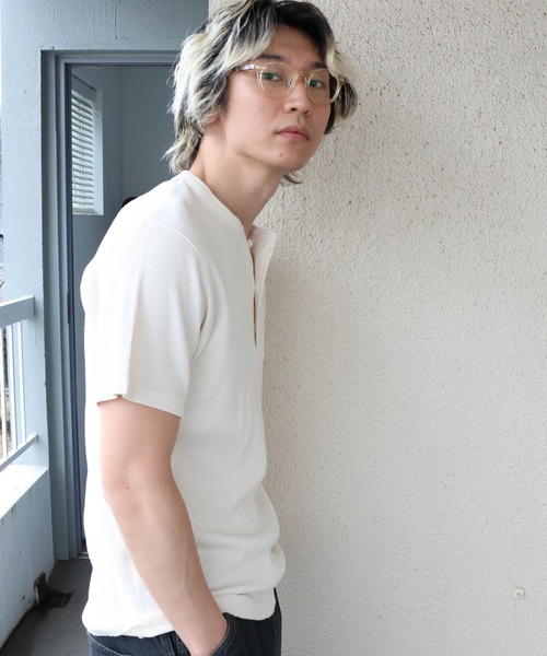 JACKROSE(ジャックローズ)の「JE-サーマル/ピグメント ヘンリーネック SSTEE(Tシャツ/カットソー・メンズ・ブラック/ホワイト・XL/L/M)」の8枚目の写真