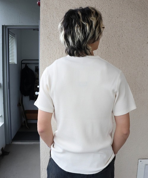 JACKROSE(ジャックローズ)の「JE-サーマル/ピグメント ヘンリーネック SSTEE(Tシャツ/カットソー・メンズ・ブラック/ホワイト・XL/L/M)」の12枚目の写真