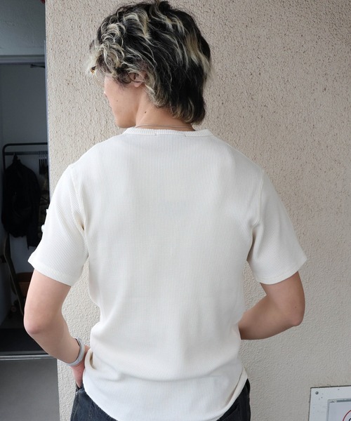 JACKROSE(ジャックローズ)の「JE-サーマル/ピグメント ヘンリーネック SSTEE(Tシャツ/カットソー・メンズ・ブラック/ホワイト・XL/L/M)」の13枚目の写真